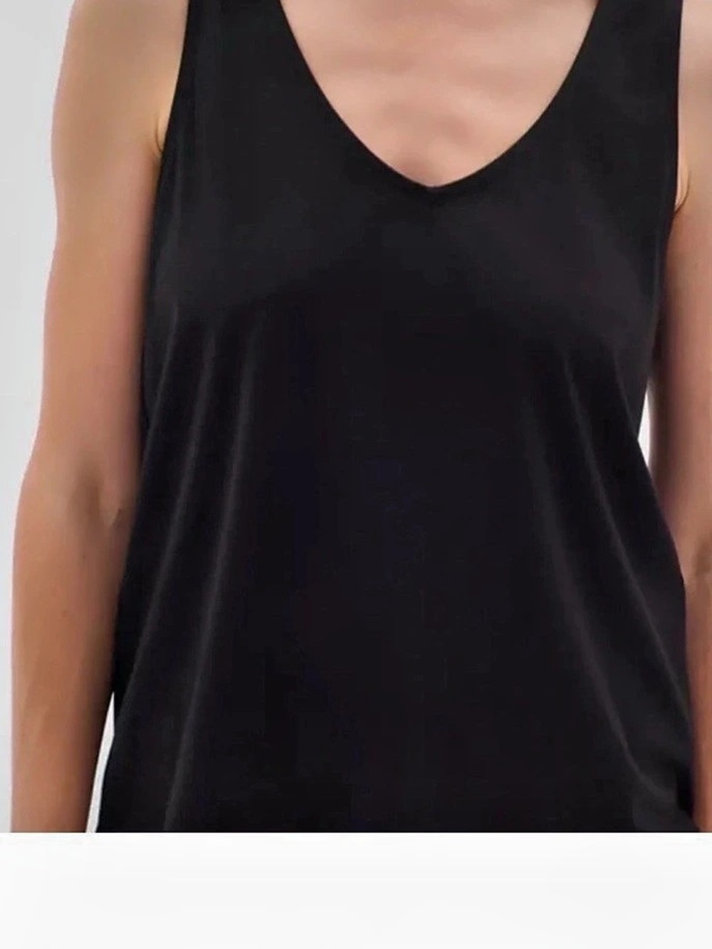 BloomChic Plus Size XL V - Neck Black Tank Top us14